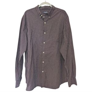 Chaps XXL red and black dress shirt